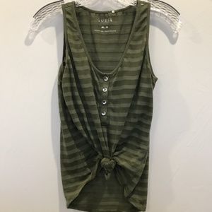 green tank top